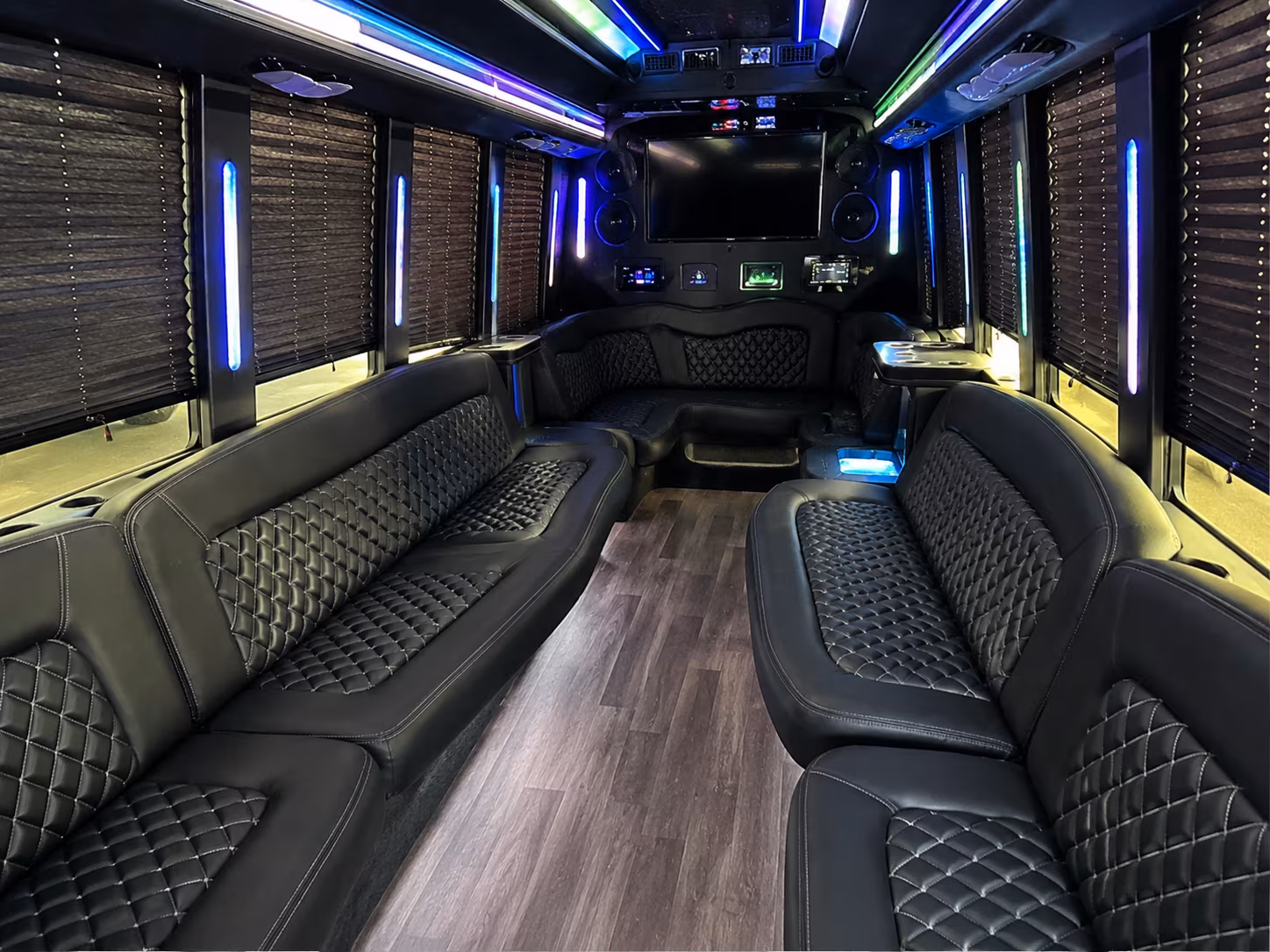 Downey Bachelor & Bachelorette Transportation party bus exterior