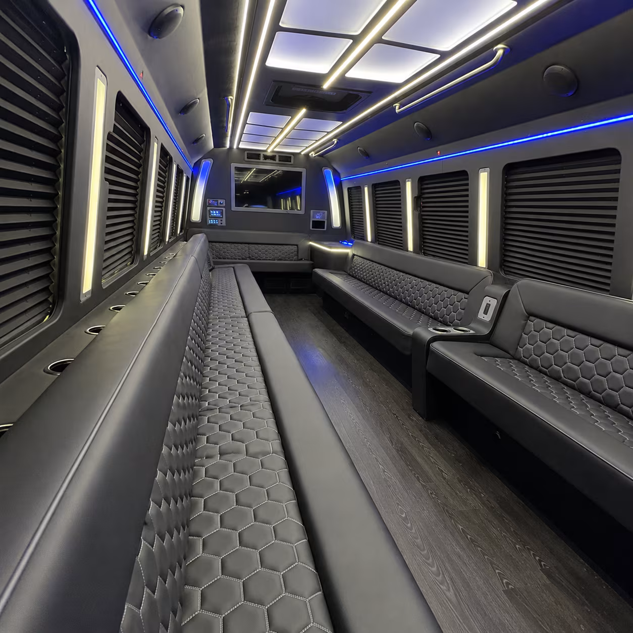 Downey Bachelor & Bachelorette Transportation party bus exterior