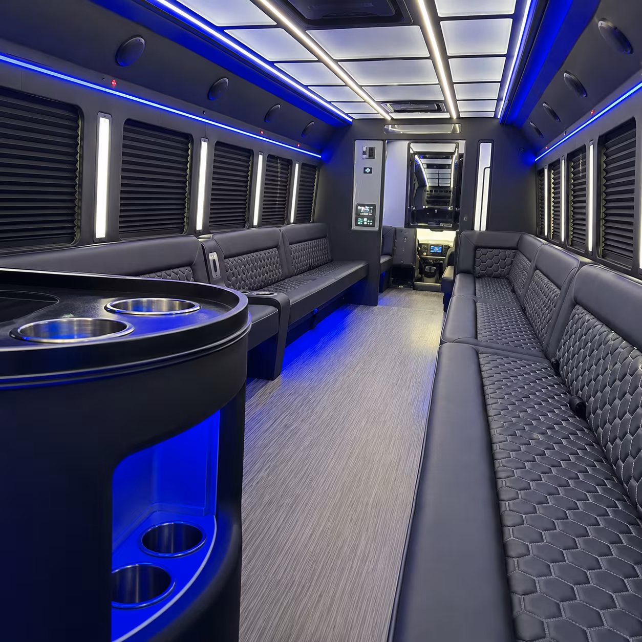 Downey Birthday, Sweet 16, & Quinceañera Transportation party bus exterior