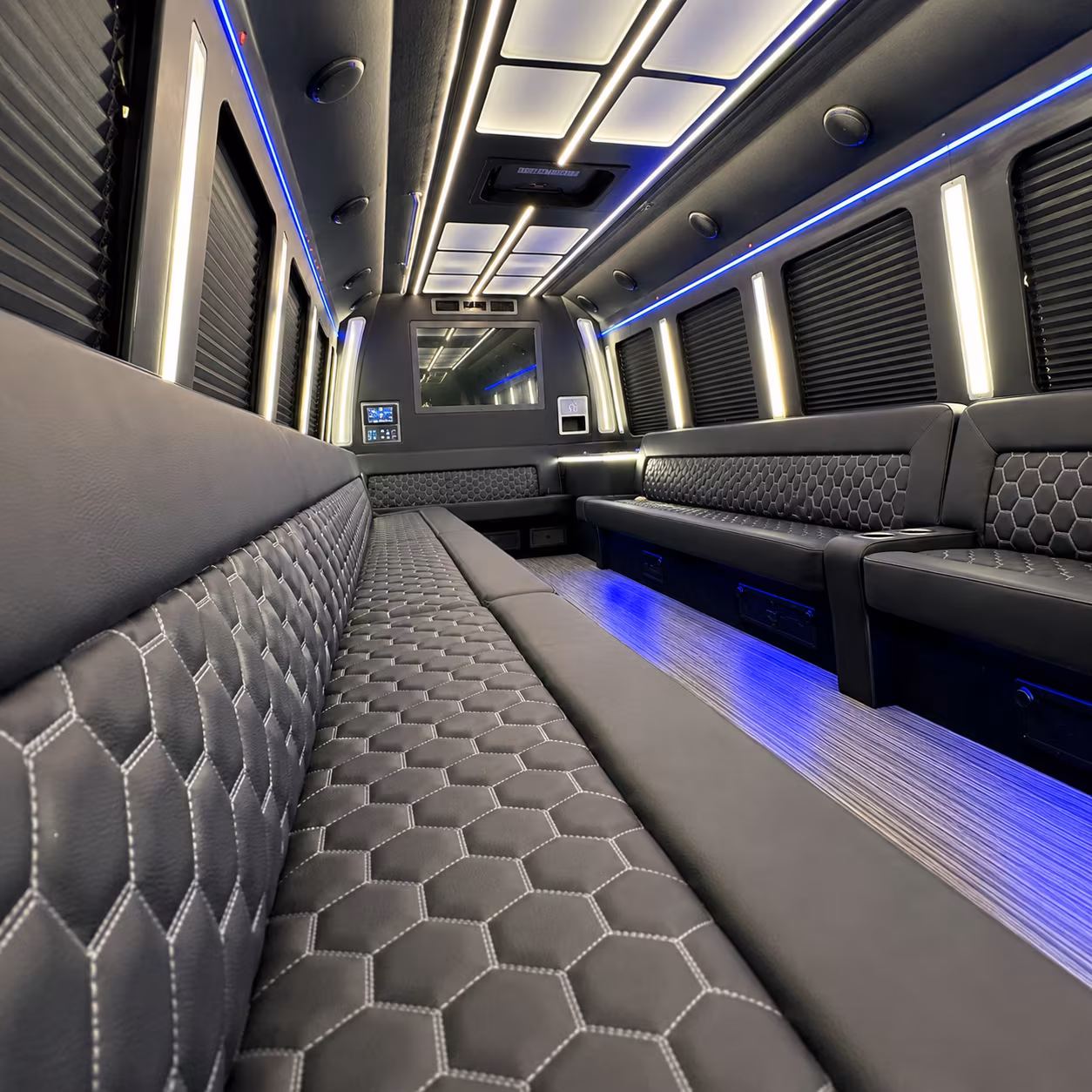 Downey Concert & Music Festival Transportation party bus interior