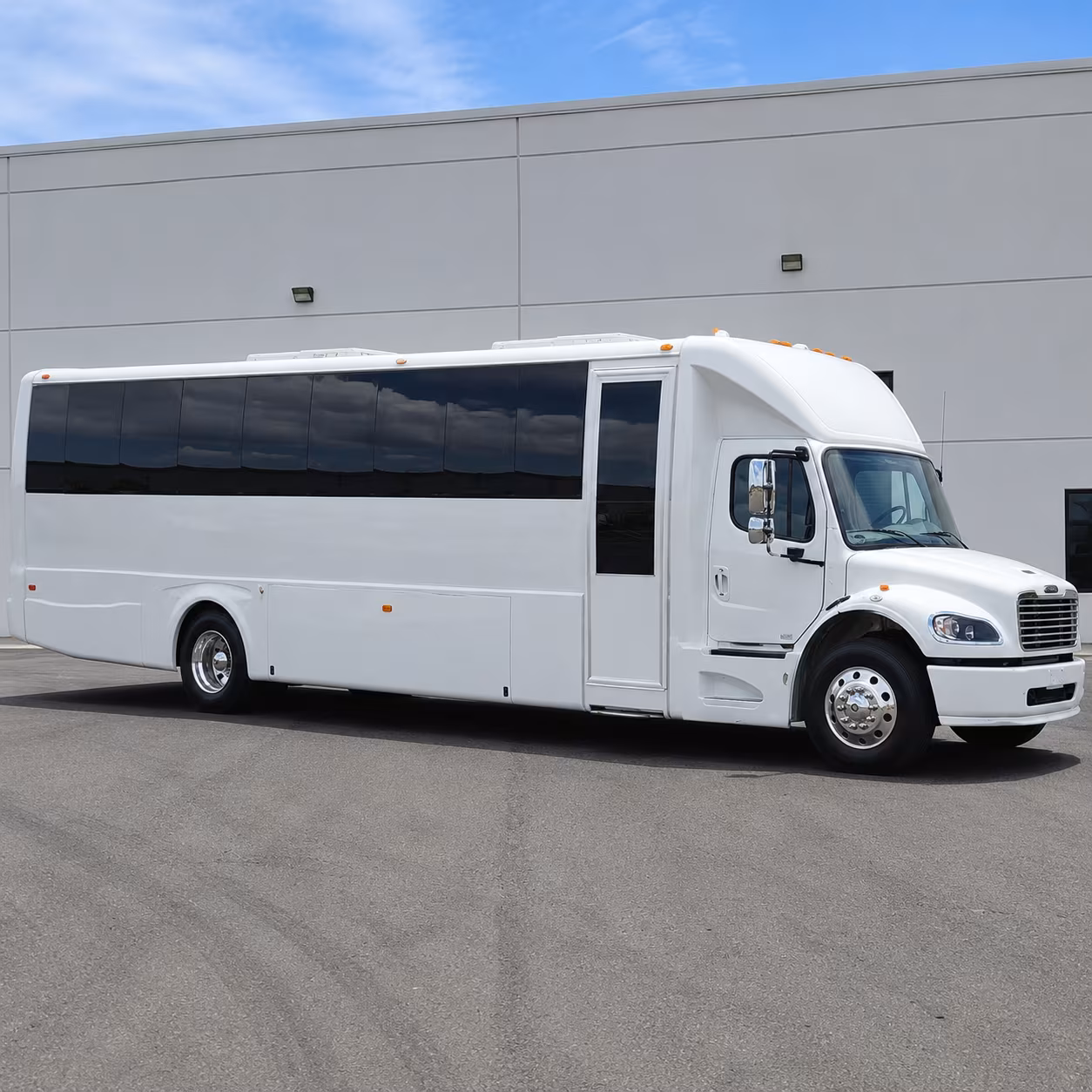Downey Private Event Transportation party bus exterior