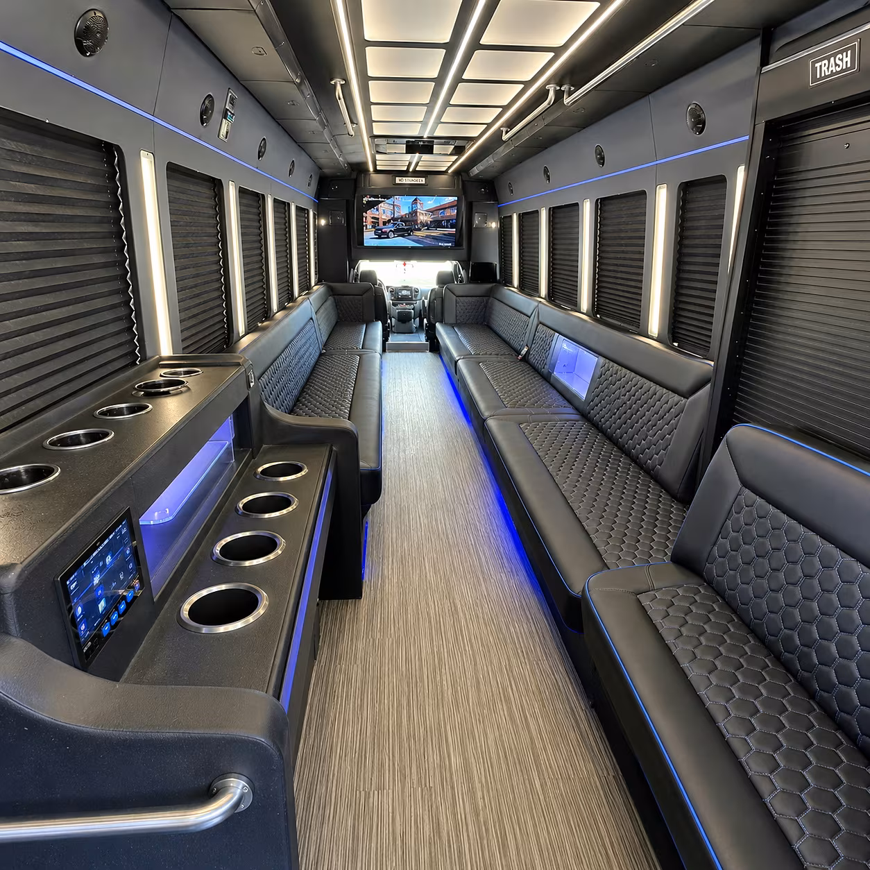 Downey Private Event Transportation onboard seating