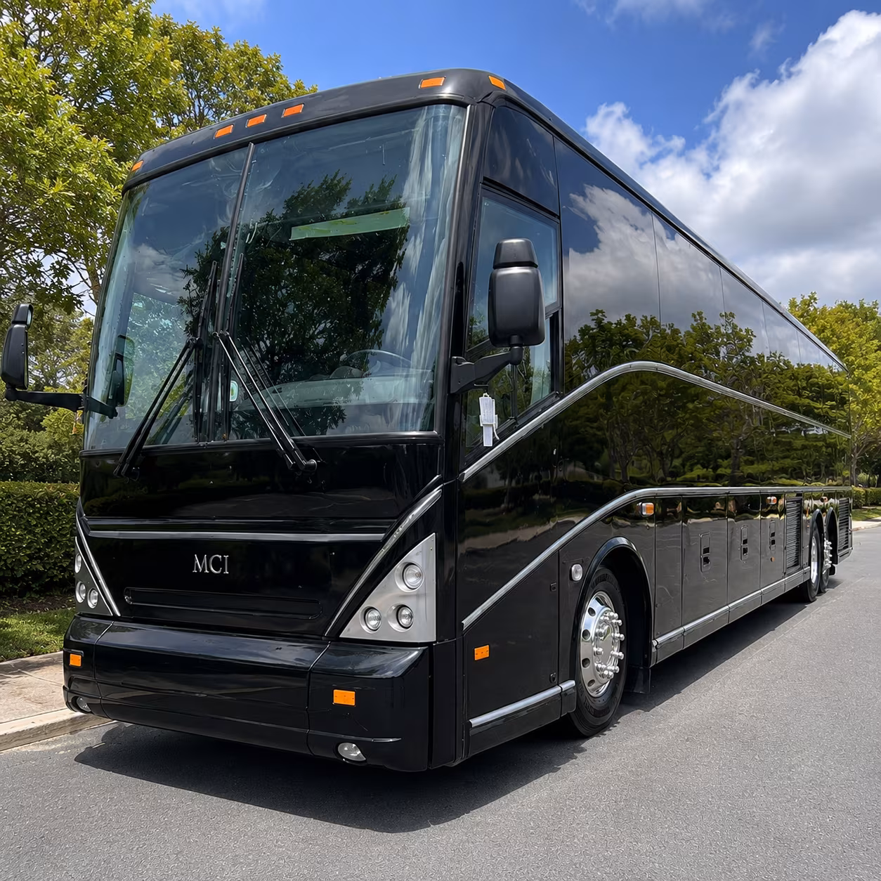 Downey School Event Transportation party bus exterior