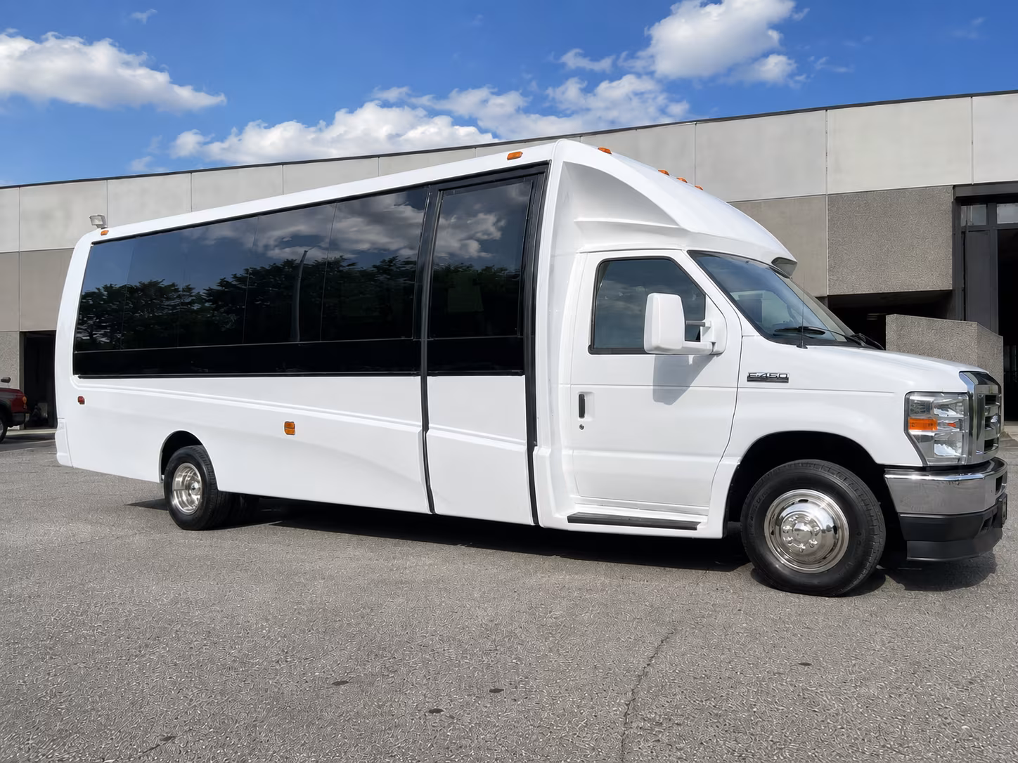 Downey School Event Transportation party bus exterior