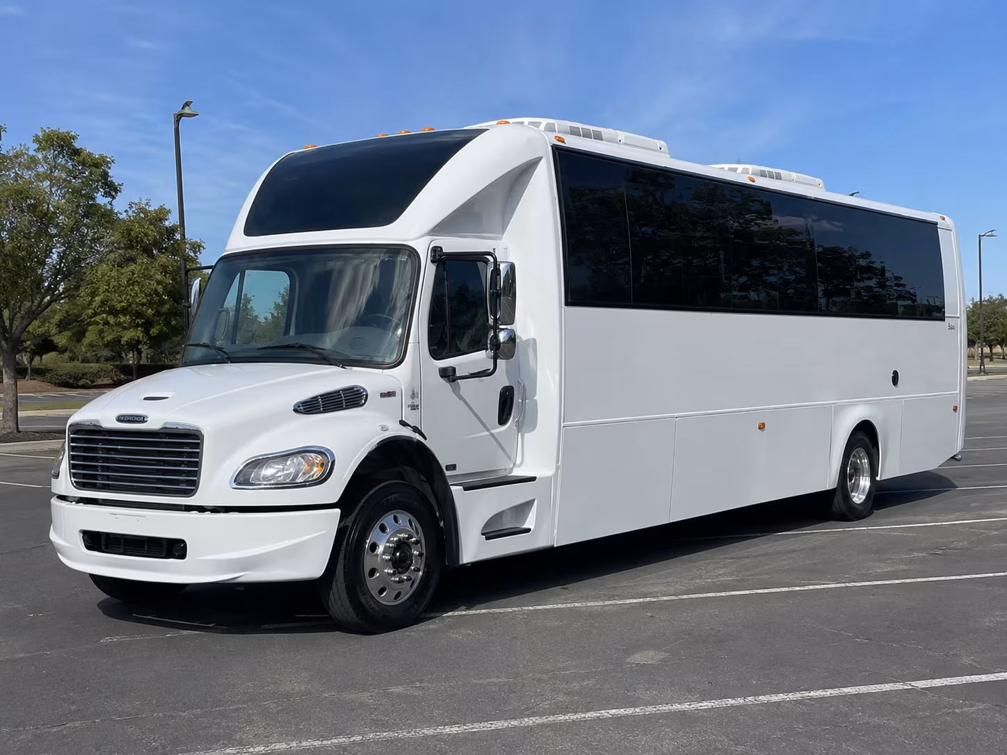 Downey Sporting Event Transportation party bus exterior
