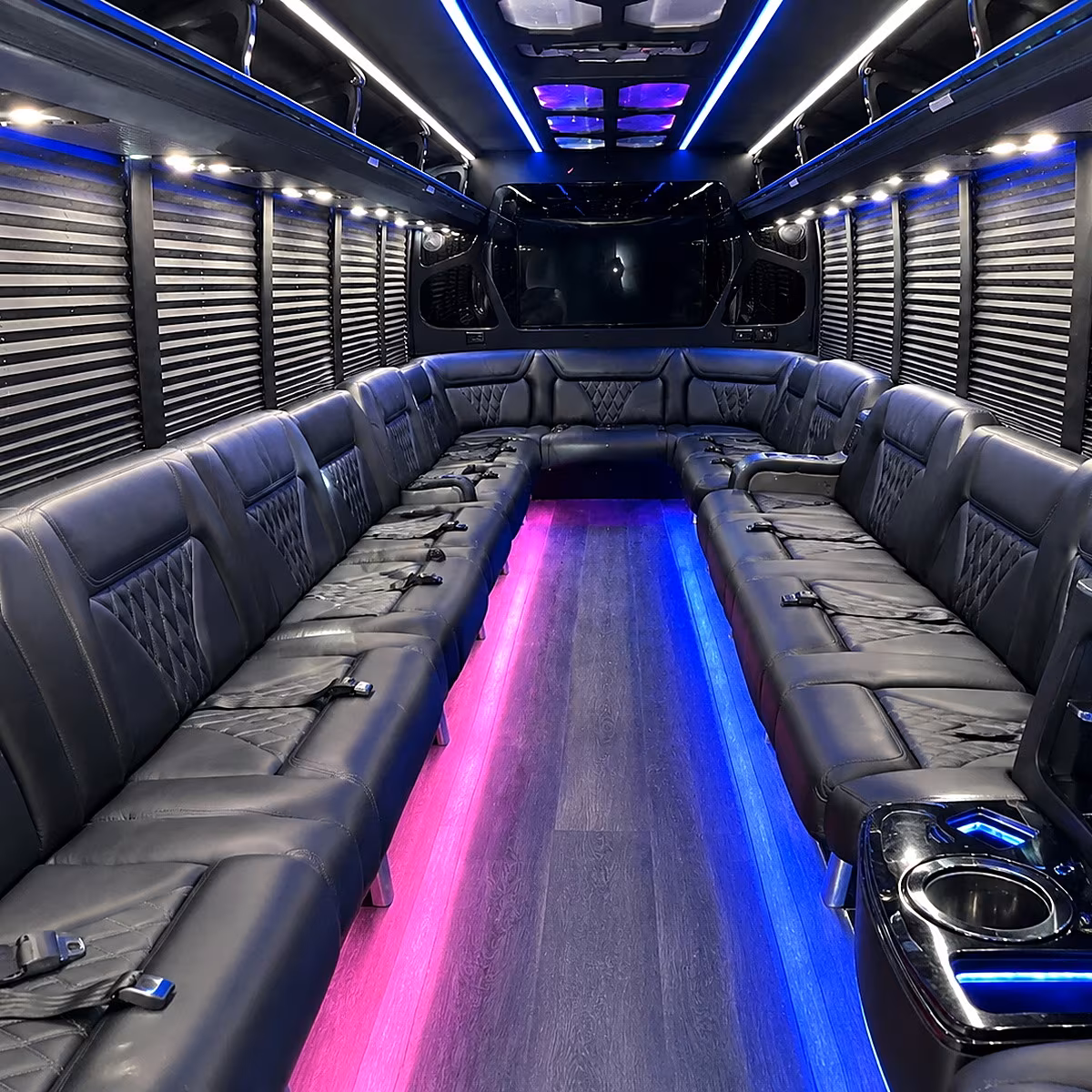 Downey Winery Tour & Pub Crawl Transportation onboard seating