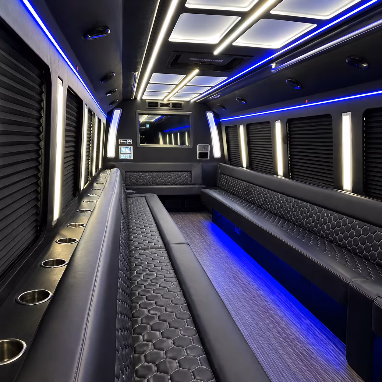 Downey Winery Tour & Pub Crawl Transportation party bus interior