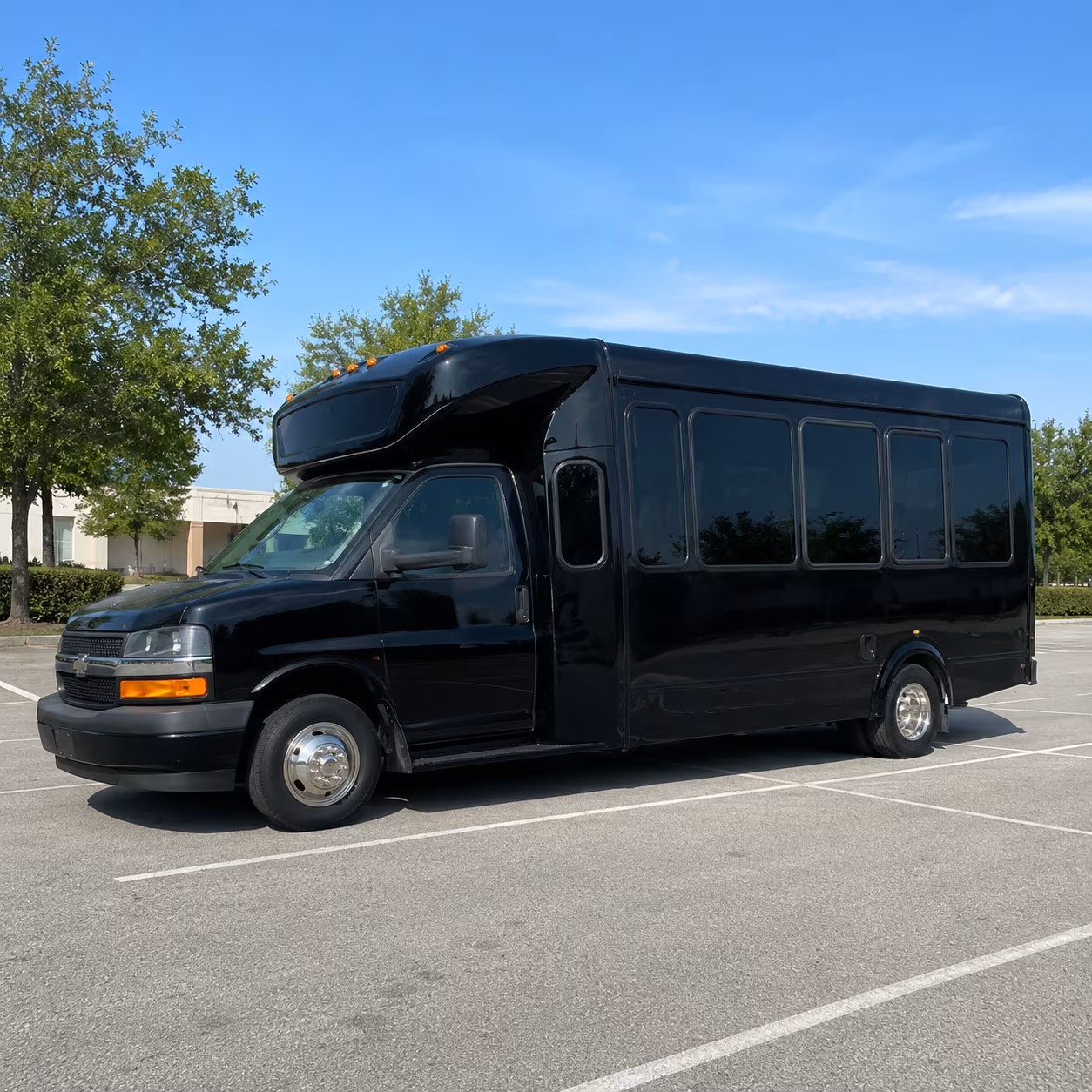 Interior of a party bus rental serving Downey