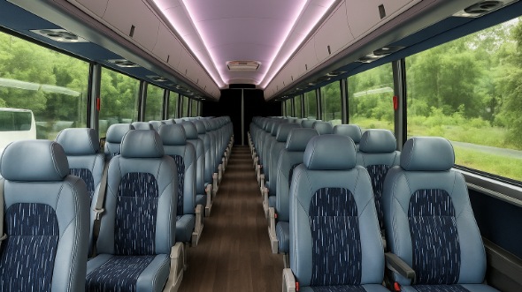 Interior of Charter Bus Company Downey's 25 Passenger Minibus in Downey