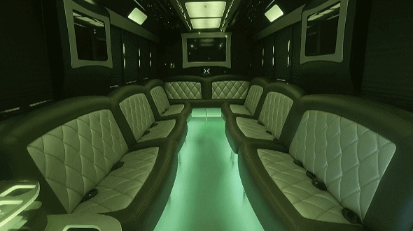Interior of Downey Party Bus Company's 50 Passenger Party Bus in Downey